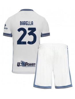 Inter Milan Nicolo Barella #23 Auswärts Trikotsatz für Kinder 2024-25 Kurzarm (+ Kurze Hosen)